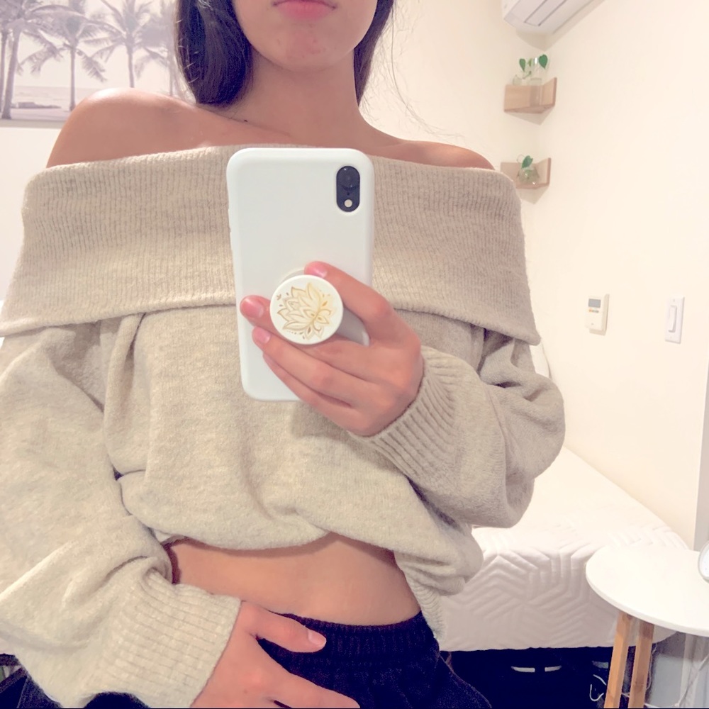 Off the shoulder sweater